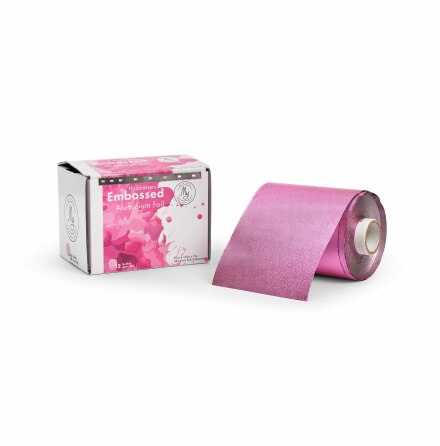 Foil 100m Embossed Bubble Gum Pink