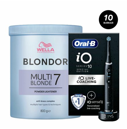 Wella Blondor 10st x 800g + Oral-B iO 10 Eltandborste Svart