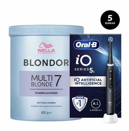 Wella Blondor 5st x 800g + Oral-B iO 5s Eltandborste Svart