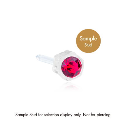 MP Stud Bezel 4 mm, Ruby
