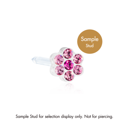 MP Stud Daisy 5 mm, Light Rose/Rose