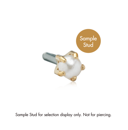 GT Stud Tiffany Pearl 4 mm, White
